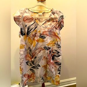 C&C California linen floral dress